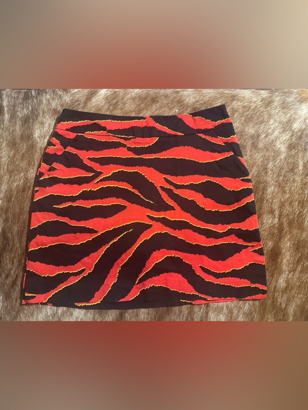 Loudmouth Black Red Tiger-Stripe Skort